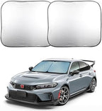 EcoNour 2-Piece Foldable Car Front Window Sun Shade, UV & Heat Protection by EcoNour