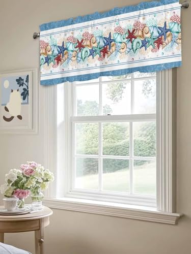 Vandarllin Coastal Beach Kitchen Curtains Valances - Image 5