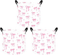 MAIZMZ 3 Pack Pink Bow Storage Basket by MAIZMZ