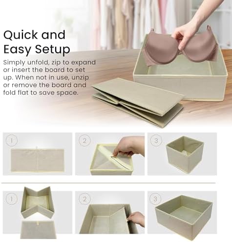 Reli. Drawer Organizers Clothes 14 Pack | Foldable Dresser Drawer Organizer - Image 5