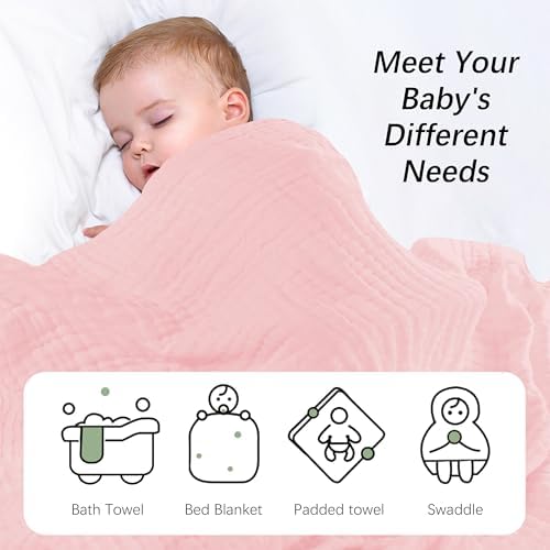 SWEET DOLPHIN Muslin Baby Bath Towels Blanket - Image 5