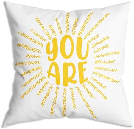 You are Sun Motivational Quote Throw Pillow Cover Cushion Cover Decor by ZNGFON