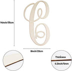 Cursive Wooden Letters C for Wall Decor Large Wood Monogram Letters 14 Inch - Image 2