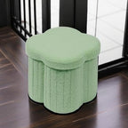 B FSOBEIIALEO Storage Ottoman Cube, Flowers Shaped Ottomans - Image 6