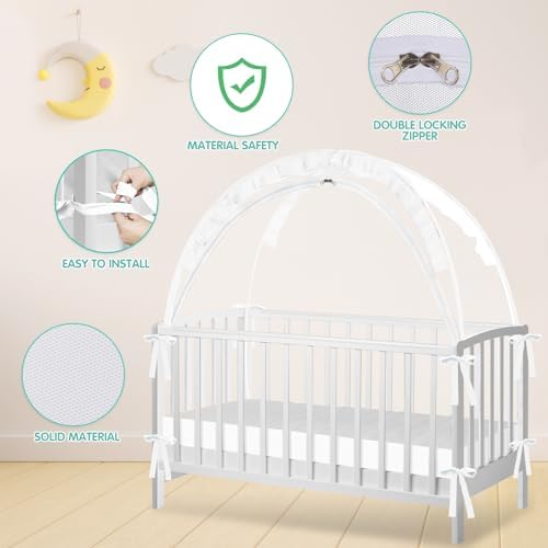 Crib Tent - Crib Net to Keep Baby in, Stop Baby from Climbing Out of Crib - Image 3