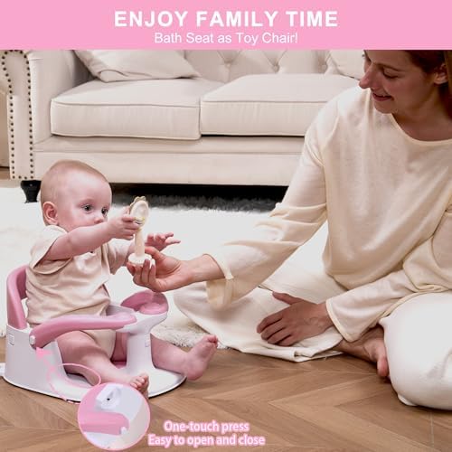 Baby Bath seat for Babies 6 Months & up, 360° Stable Toddler Bath Chair - Image 3