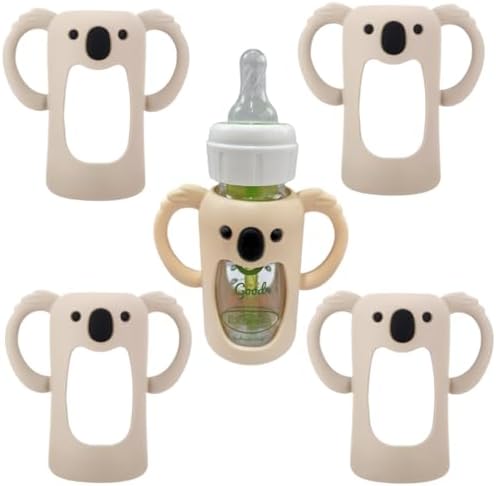 4 Pcs Silicone Sleeve Fit for Dr. Brown Narrow Glass Baby Bottle 4 OZ by Unknown