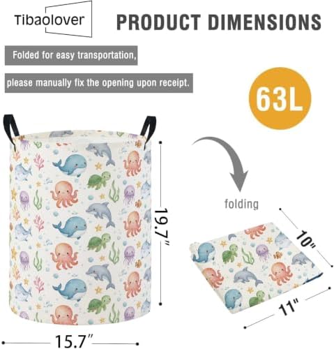 Baby Laundry Basket Baby Nursery Hamper Kids Laundry Basket Toy Storage Bin - Image 2