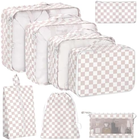 KPX 8 Set Packing Cubes for Travel, Luggage Packing Organizers Accessories by KPX