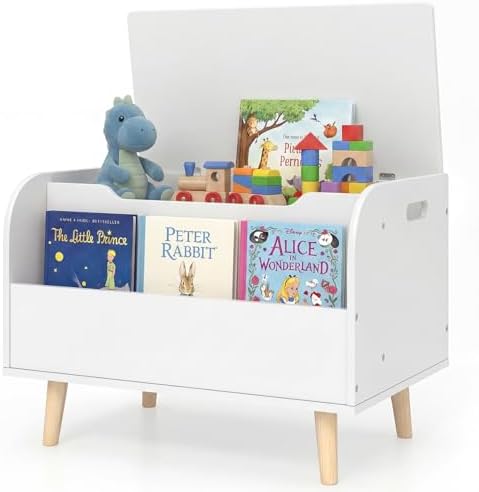 GLACER Kids Toy Box, Wooden Toy Chest by GLACERGrowupinhappiness