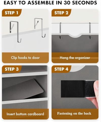 2-Pack Over The Door Organizer Hanging 6-Shelf Storage Organizer - Image 7