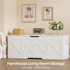 Homleke 47.2" Extra-Large Wooden Storage Chest, Farmhouse Storage Bench - Image 7
