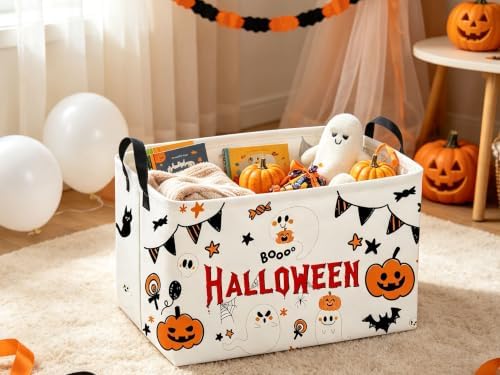 Sanjiaofeng Rectangular Halloween Ghost Storage Basket, Halloween Basket.Cute - Image 5