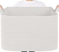 Goodpick 105L Extra Large Woven Rope Blanket Basket by Goodpick