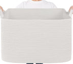 Goodpick 105L Extra Large Woven Rope Blanket Basket by Goodpick