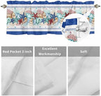 Vandarllin Coastal Beach Kitchen Curtains Valances - Image 7