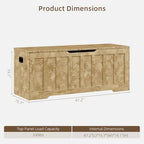 VANKILEY 47.2" Storage Chest Extra Large, Wooden Storage Bench - Image 3