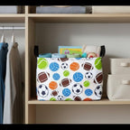 Football Storage Basket Empty, Waterproof Football Storage Bins Organizer - Image 7