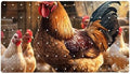 Shower Mat Non Slip 26.8 x 15.1 Inches, Framhouse Chicken Rooster Bathtub Mat by Anna+Cowper