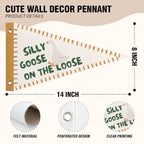 Silly Goose Felt Pennant Flag Playroom Banner Kids Nursery Wall Decor - Image 6