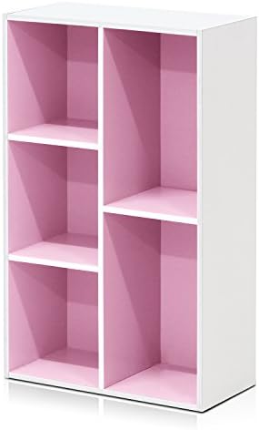 Furinno LUDER Book Shelf, 5-Cube Bookshelf, Reversible Bookcase, 9.4 x 19.5 x by Furinno-FitsYourSpaceFitsYourBudget