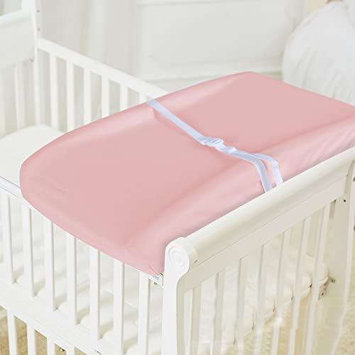 Changing Pad Cover Cotton Pink for Girl, Changing Table Pad Cover - Image 5