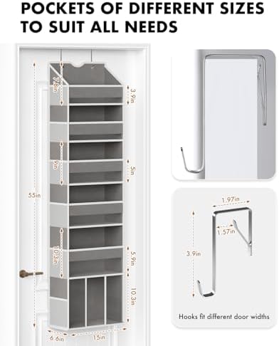 Over The Door Organizer, 6-Shelf Hanging Door Storage - Image 2