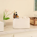 OIAHOMY 4 Pack Storage Baskets for Organizing 24L Cube Storage Bins White - Image 4