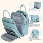 BabbleRoo Leather Diaper Bag Backpack - Image 5