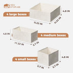 ZenStortage 12Pack Drawer Organizers Clothes, Linen Nursery Drawer Divider - Image 6