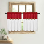 FRAMICS Farmhouse Kitchen Curtains 24 Inch Length, Rustic Cotton Linen Tier - Image 7