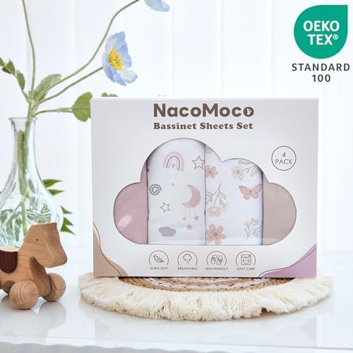 4 Pack Bedside Bassinet Sheets - Image 6