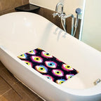 Shower Mat Non Slip 26.8 x 15.1 Inches, Magic Evil Eyes Bathtub Mat Shower - Image 5