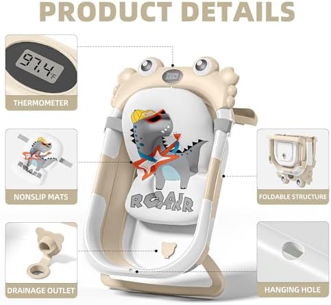 Collapsible Baby Bathtub for Infants to Toddler - Image 3