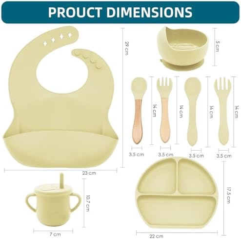 100% Silicone baby feeding set, BPA free Baby dishes set - Image 3