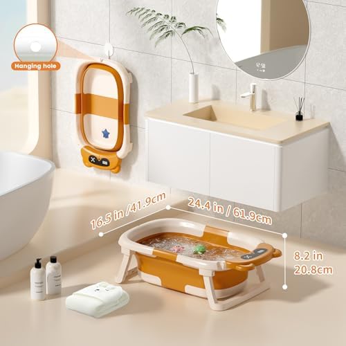 Collapsible Baby Bathtub for Newborn to Toddler - Image 4
