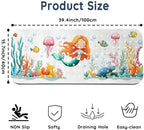 LNOND Bath Mat for Tub for Kids, Toddler Bathtub mat Non Slip, Sea Mermaids - Image 2
