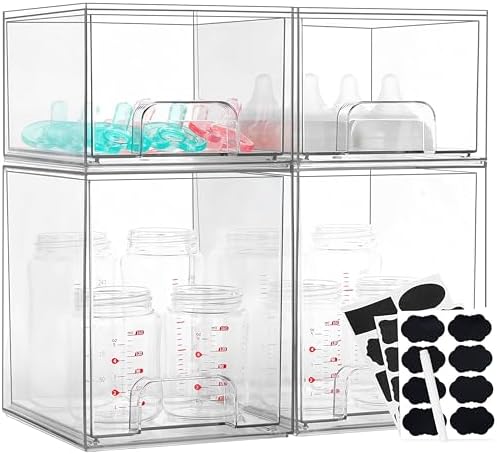 Baby Bottle Organizer, 4 Pack Bottle Storage Organizer Baby by Yubamin