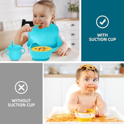 100% Silicone baby feeding set, BPA free Baby dishes set - Image 5