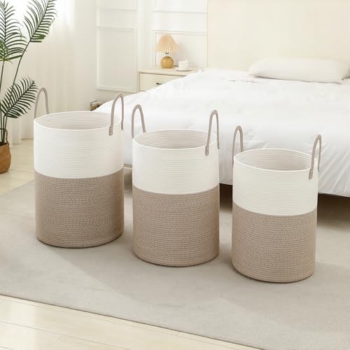 Laundry Basket Hamper Tall Rope Storage Woven - Image 6