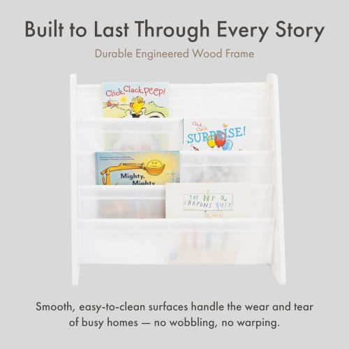 Humble Crew Kids Bookshelf, Montessori Front Facing Toddler Bookcase 4 Tier - Image 5