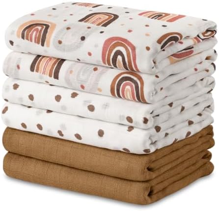 GLLQUEN BABY Receiving Blankets Muslin Swaddle Blanket by GLLQUENBABY