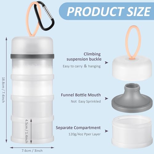 Baderke 2 Pcs Protein Powder Travel Container - Image 2