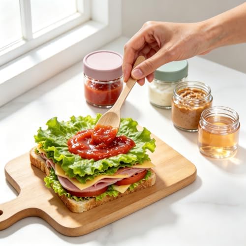 Lulonpon 6-Pack Thick Glass 2oz Mini Mason Jars - Image 2