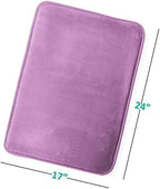 Clara Clark Bathroom Rugs, Velvet Memory Foam Bath Mat, Machine Washable Bath - Image 3