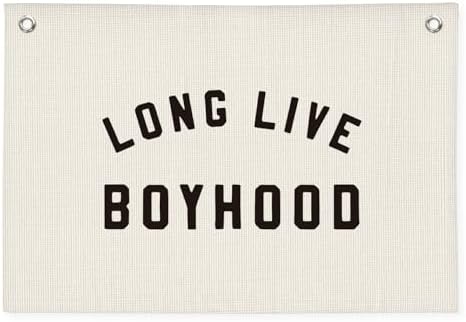 "Long Live Boyhood" Wall Banner 20x30 Inch by Wheatwin