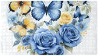 Shower Mat Non Slip 26.8 x 15.1 Inches, Butterflies Rose Bathtub Mat Shower by Anna+Cowper