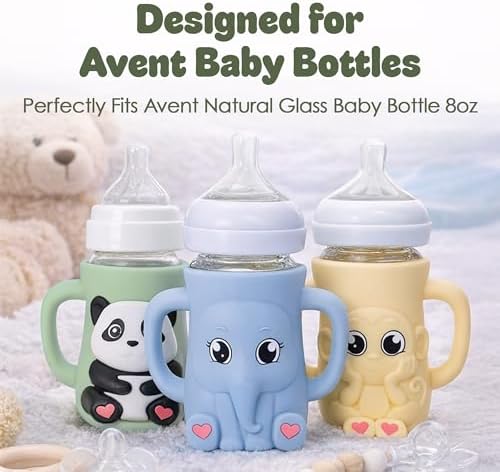Silicone Bottle Sleeve for 8oz Philips Avent Natural Glass Bottle | Drop - Image 3