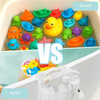 Saddle Bath Toy Organizer, 2 Compartments Mesh Bathtub Toy Storage - Image 5