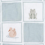Lambs & Ivy Froggy & Friends Embroidered 3-Piece Baby Crib Bedding Set - Image 4